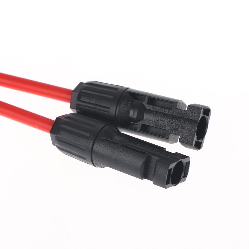 Power Solar Connectors 20A Y-Branch Cable, Solar Cable Parallel Adaptor In Pair For Solar Panel 1*M/Ff+1*F/Mm Black Red Power