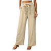 Women's Loose-fitting Wide-leg Pants, Casual Loose-fitting Pants, High-elastic Waistband, Long Pants With Pockets