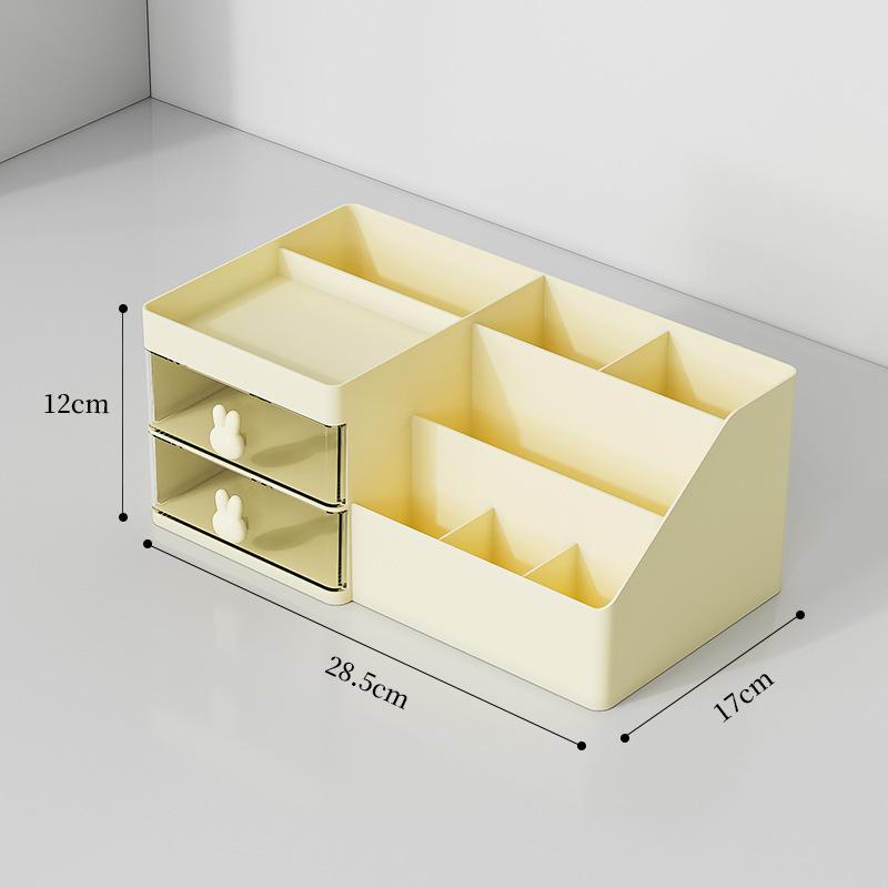 Large Capacity Cosmetic Storage Box Makeup Drawer Organizer Skincare Makeup Stationery Storage Box for Dressing Table Desktop