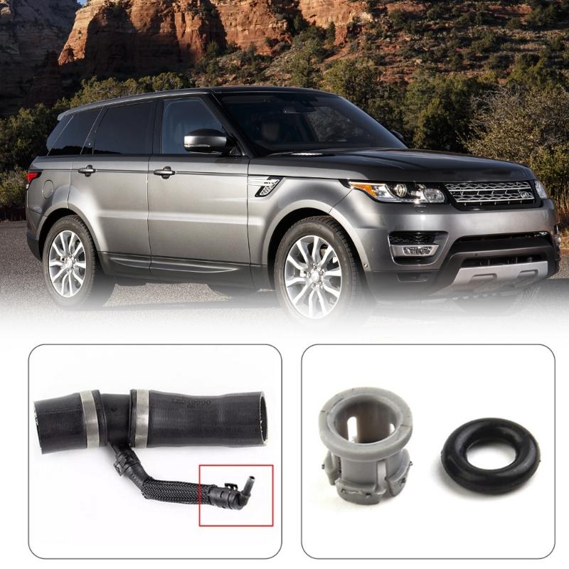 Radiator Water Hose Connector Kit Compatible For Velar 2017 LR049990 LR048474 C2Z28258 Thermostat Water Outlet Tube Hose