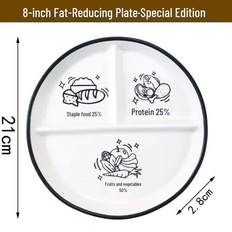 Nierxin 211 Ceramic Divided Meal Plate
