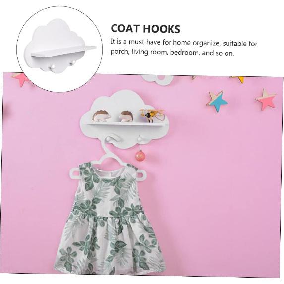 Wall Hanging Rack with Creative Coat Hooks for Porch Storage Home Decor Shelf for Organizing Sundries Living Bedroom Entryway