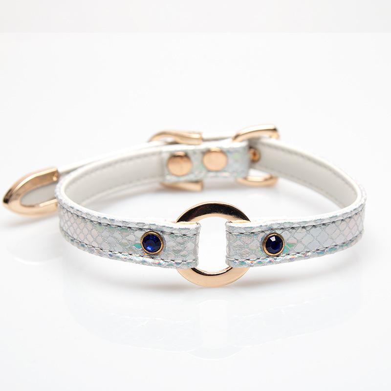 Женские украшения оригинальный чокер ожерелье постепенное изменение чешуя рыбы кожа панк горячая распродажа колокольчик лазер