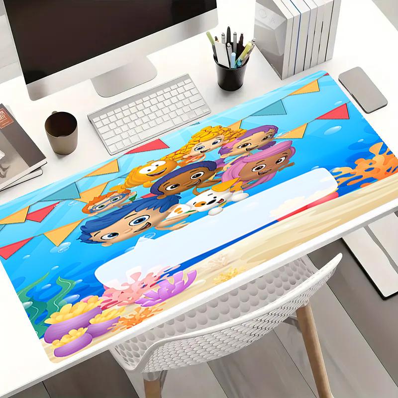 Bubble Guppies Theme Mouse Pad, Non Slip Rubber Base, Multifunctional Office & Home Decor, Perfect for Workspace Personalization.