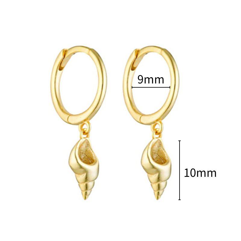 925 Silver Needle Vintage Geometric Pendant Earrings Round/Square/Shell Earrings for Women Fashion Jewelry Pendientes