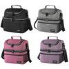 Insulated Lunch Bag Double Deck Outdoor Picnic Bag Portable Thermal Lunch Bag for Work Outdoor Beach Trips