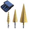 Conjunto de Brocas Escalonadas Pagoda HSS com Haste Hexagonal Revestido de Titânio para Alargamento de Furos