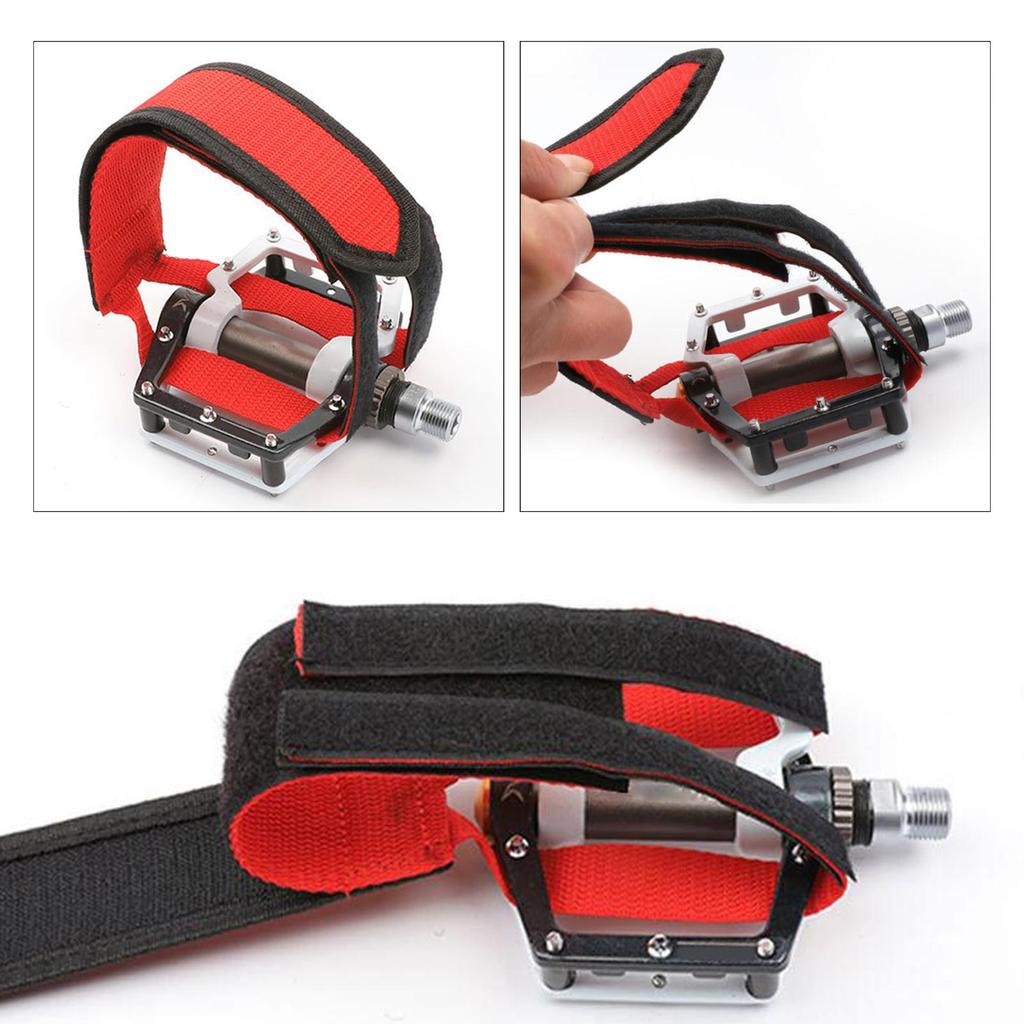 2 Pieces Bike Pedal Straps Foot Retention Fixed Gear Nylon Canvas No