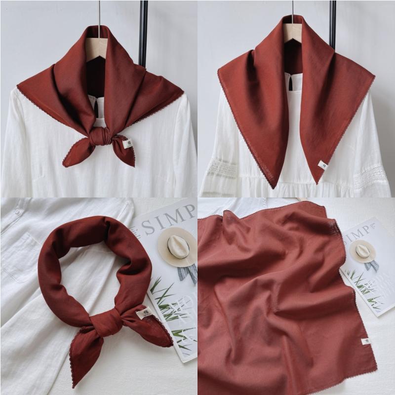 Solid Color Knitted Triangular Scarf Soft Multi-Functional Headscarf Coldproof Windproof Neck Warmer Autumn And Winter