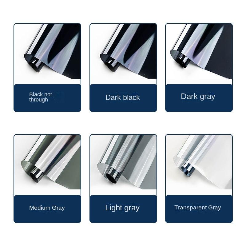 40*100CM Glass Heat Insulation, Sunscreen, Anti-ultraviolet Film, Shading, Shading, Transparent Translucent Sticker, Gray and Black Color Change Film