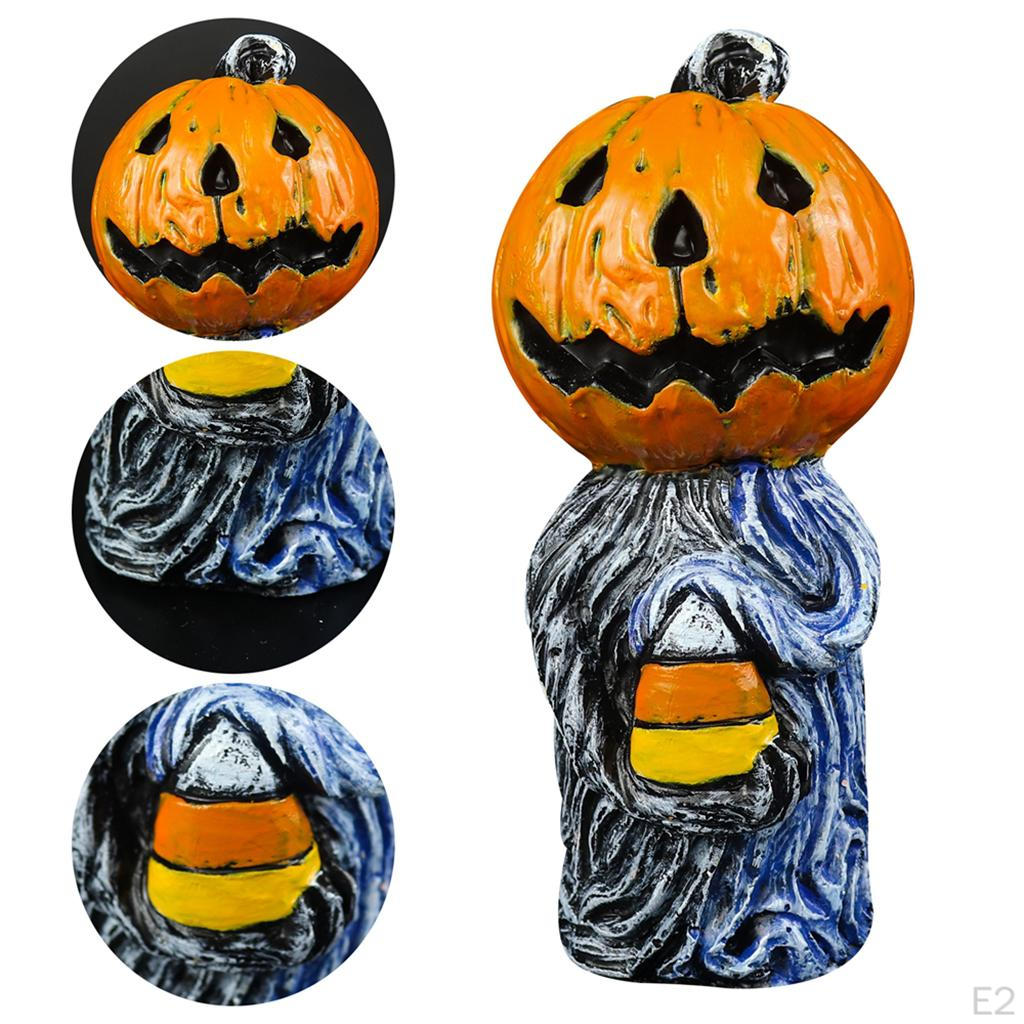 Durable Pumpkin Head Ornaments Halloween Statue Festive Office Entrance Bedroom Decorations for