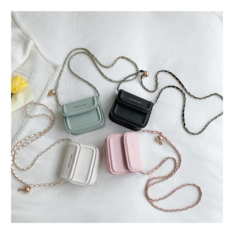 Mini Faux Leather Chain Shoulder Bag for Women, Small Square Phone Crossbody Purse, Compact Fashion Handbag