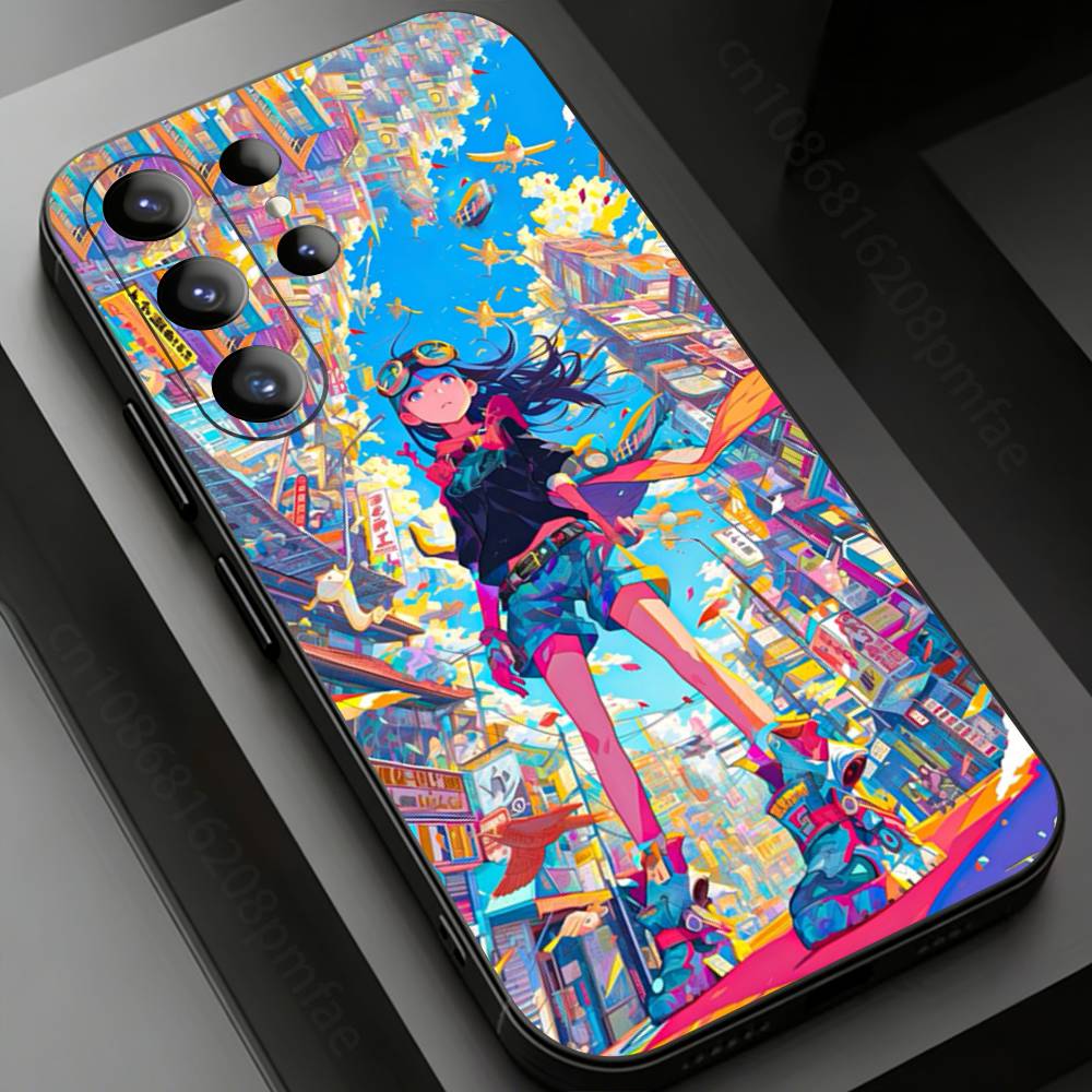 Flowing Color Healing Anime Art Case Phone Case For Samsung Galaxy S26,25,24,23,22,21,20Plus Ultra Samsung S26ULTRA