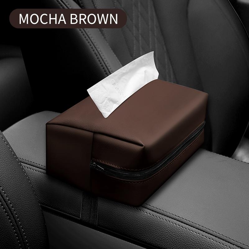 Chair back hanging car interior decoration supplies leather tissue box creative car supplies tissue cover drawer box tissue bag