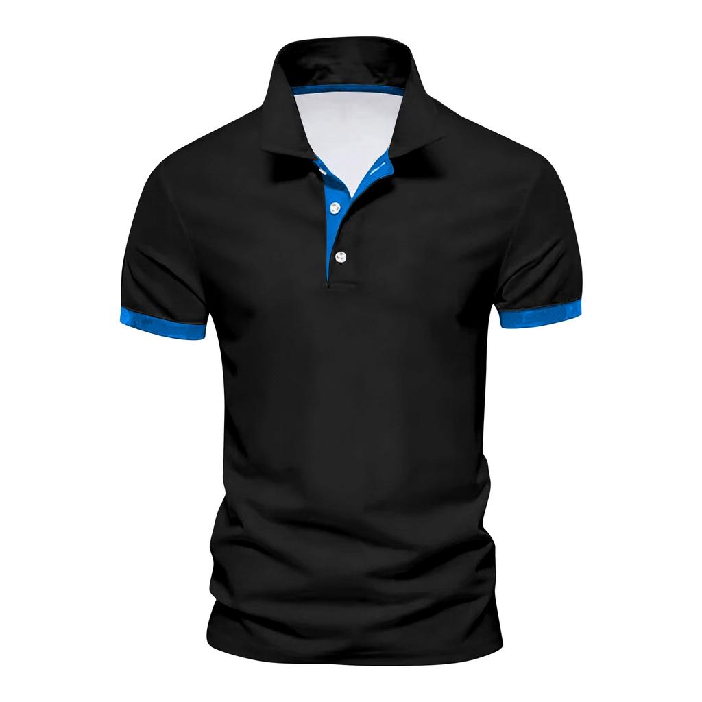Men's Summer Button Lapel Loose Short Sleeve Top Men's Casual Fashion Top