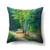 Forest Landscape Pattern Decorative Pillowcase Car Sofa Square Cushion Pillowcase