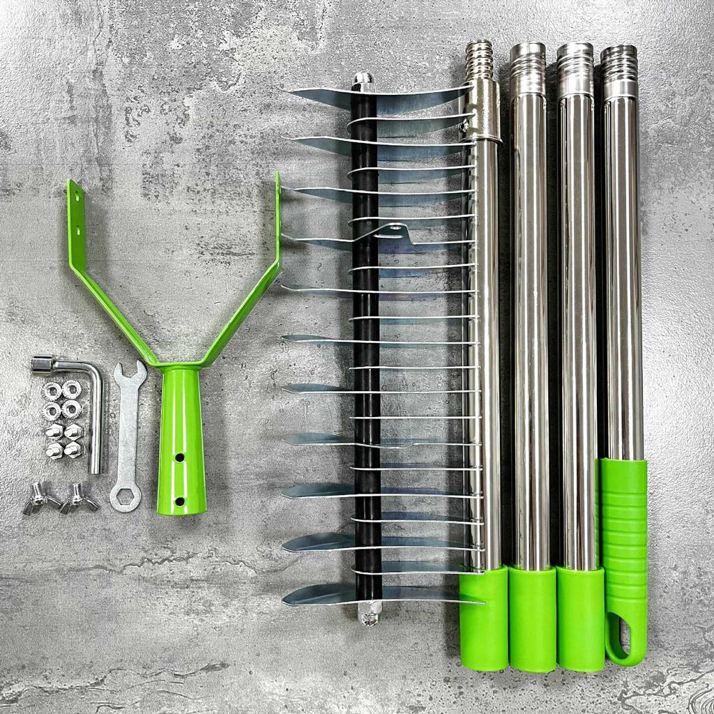 Detachable Gardening Rake: Clear Thatch, Leaves & Soil