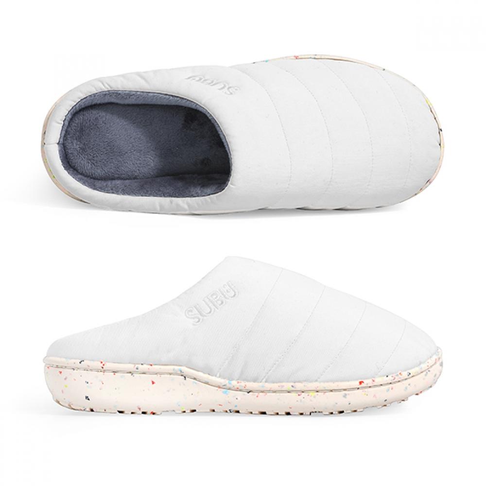 

Subu Subu Re White Sr 01 Recycled Down Brushed Padded Slippers SUBU RE: WHITE (3)