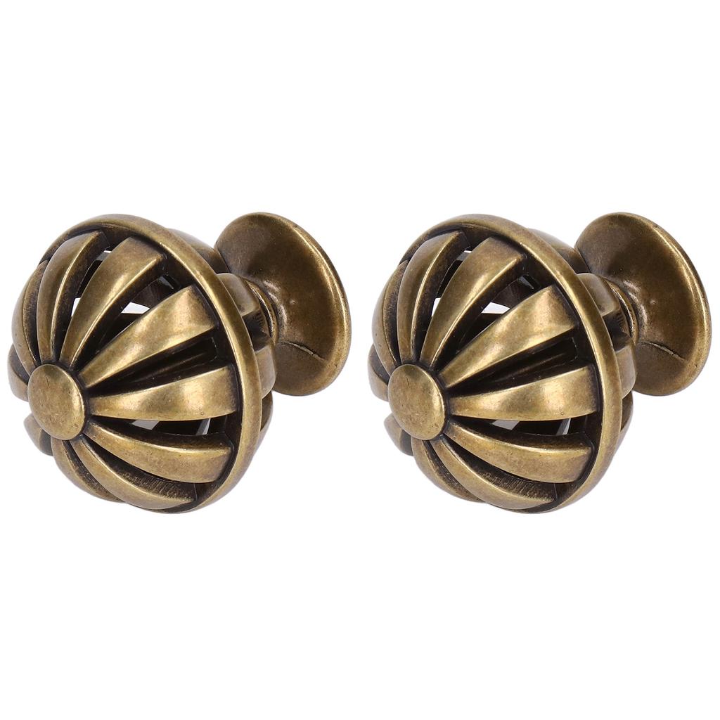 2Set Cabinet Knob Birdcage Hollow Closet Drawer Knob Zinc Alloy Wardrobe Knob for Home Decoration366 Birdcage Bronze