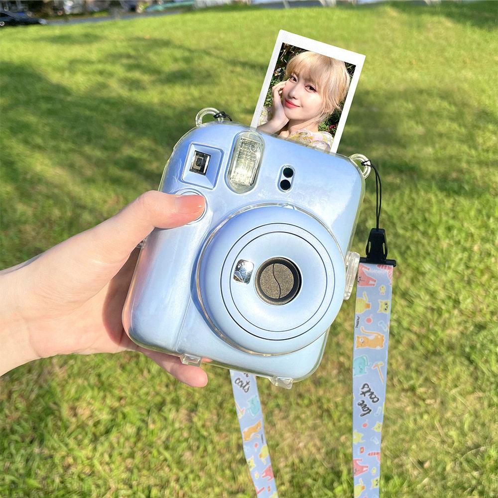Camera bag For Fujifilm Instax Mini 12 Case Transparent Photo Storage Protective Cover Camera Stand Diy Sticker Sets