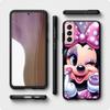 Cartoon Minnie Case for Samsung Galaxy S23 S10e S10 S21 FE S22 S9 S24 Ultra S20 Plus Soft Black TPU Phone Cover Bumper
