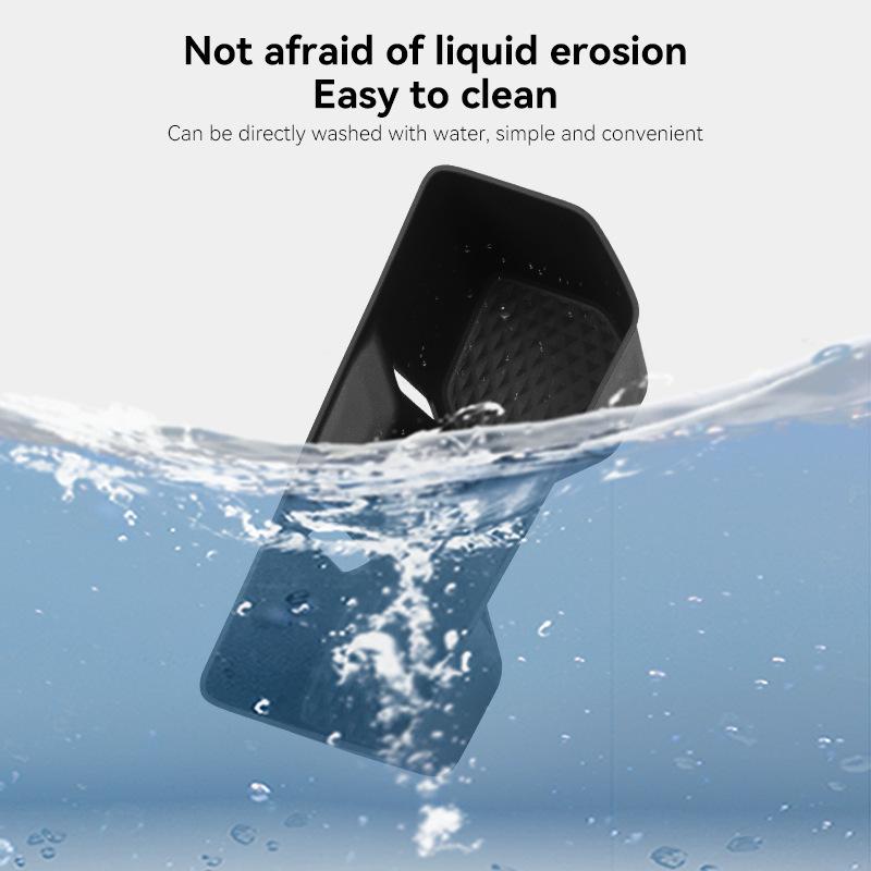 For Toyota Grand Highlander 2024-2025 Central Control Water Cup Holder Silicone Black Car Seat Water Drinks Holder Storage Box