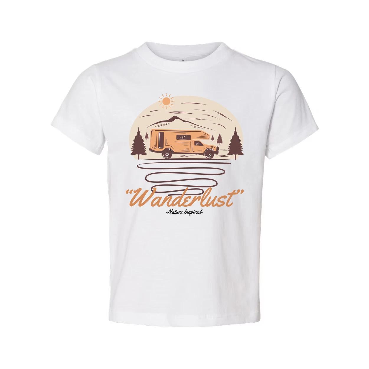 Wanderlust Camper Van Graphic T Shirt For Outdoor Enthusiasts S