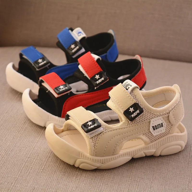 Summer Boys' Sandals Children Shoes Boys Soft Soles Beach Shoes Male Baby Baotou Anti-kick Children's Sandals