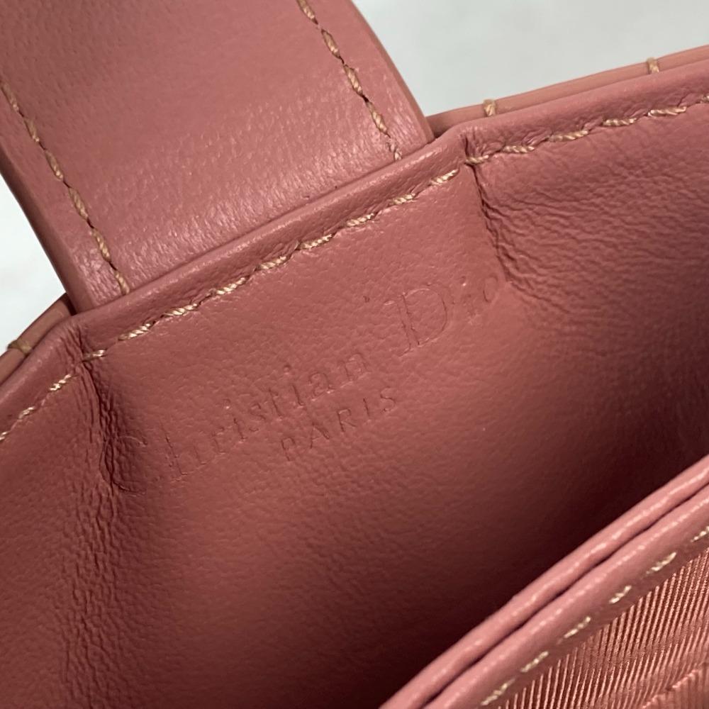 CHRISTIAN DIOR Cannage Lady Dior card holder case accordion enamel Card Case