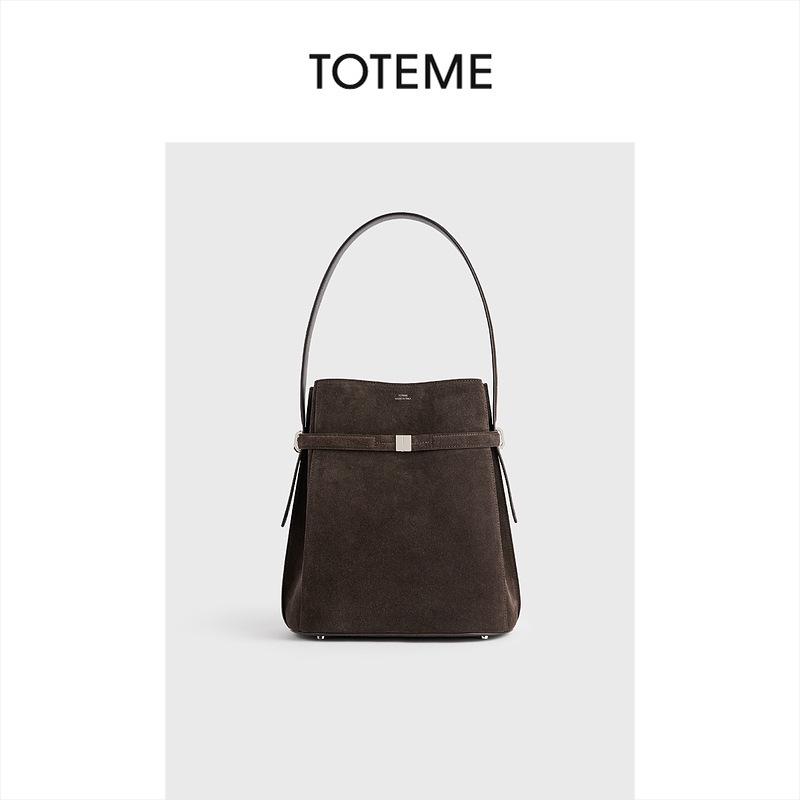 TOTEME Genuine Leather Women's Crossbody and Shoulder Bag - Casual Swedish Design for Commuting