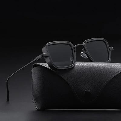 Lunettes de soleil Steampunk Vintage en métal pour hommes et femmes, carrées, élégantes, rétro, de marque, UV400, nouvelle collection