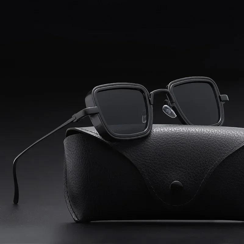 Steampunk Square Sunglasses Gothic Men Women Designer Alloy Frame Colorful Lens UV400 Protection