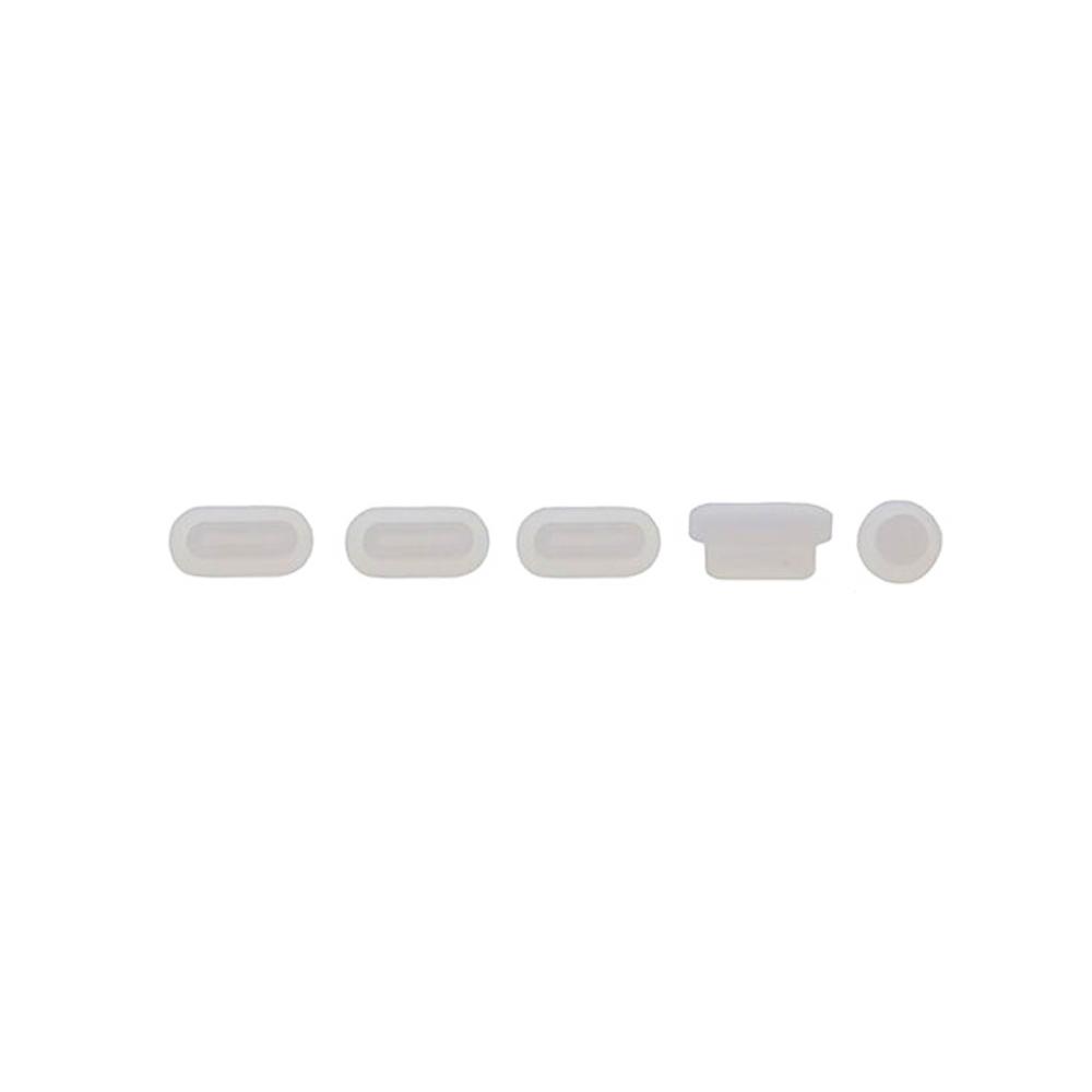 

Silicone World 5PCS/set Soft Silicon for Macbook new Pro 13 Pro 15 2018 bar A1989 A1990 Dust plug USB Ports Anti-Dust Plug прозорий
