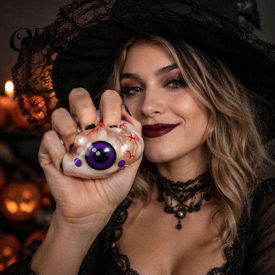 Halloween Party Favors 1/6Pcs Dumpling Stress Relief Toy, Devil Pumpkin Eyeball Skeleton Squeeze Gadget Anxiety Reduction Dough Bun Fidget Toy