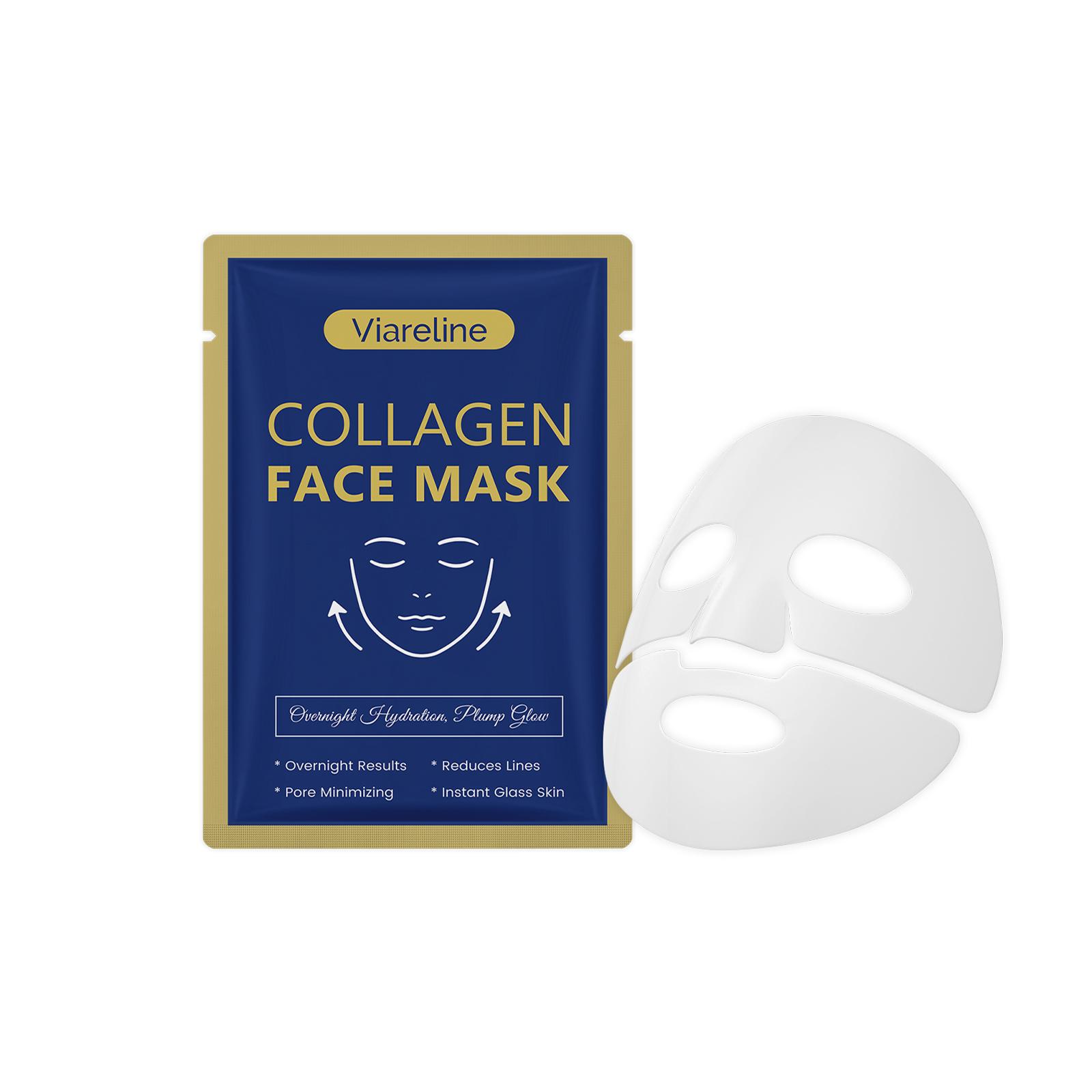 Collagen Mask Mild Moisturizing, Soften Skin, Brightening for Daily Facial Care 1pcs