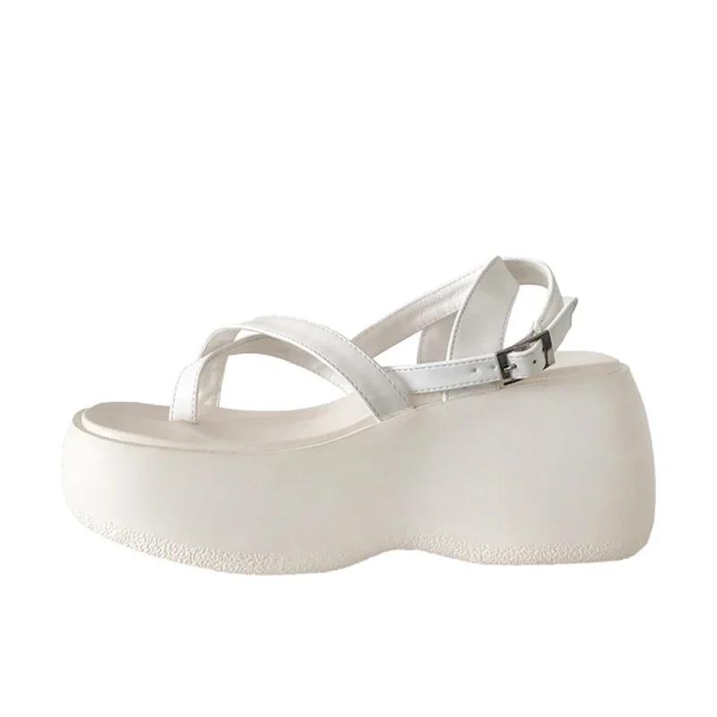 Summer Women Sandals Clip Toe Flats Platform Shoes Wedges New Trend Fashion Shoes Dress Slides Designer Ladies