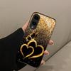 Gold Dust Love Butterfly PhoneCase Glass PhoneCase for Samsung Galaxy S26 S25 S24 S23 S22 S21 FE Ultra Plus Scratch Proof Smooth