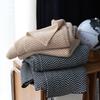 Homlly Herringbone Knitted Soft Woven Blanket Throw