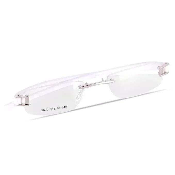 RSINC Combo Randlose Fassung | Brille Für Unisex Schwarz Rot-Silber Weißes Etikett A1 JL186701608186