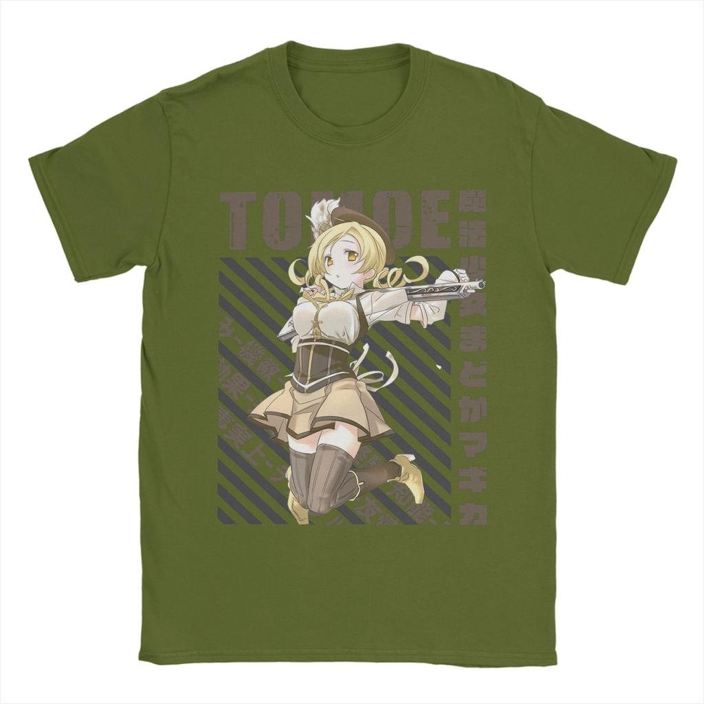 Novelty Mahou Shoujo Mami Tomoe TShirt Unisex Round Neck Pure Cotton T Shirt Madoka Magica Anime Short Sleeve Tees Classic Clothes