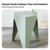 Geometric Stackable Stool Modern Design FourLegged Utility SpaceSaving Household Furniture for