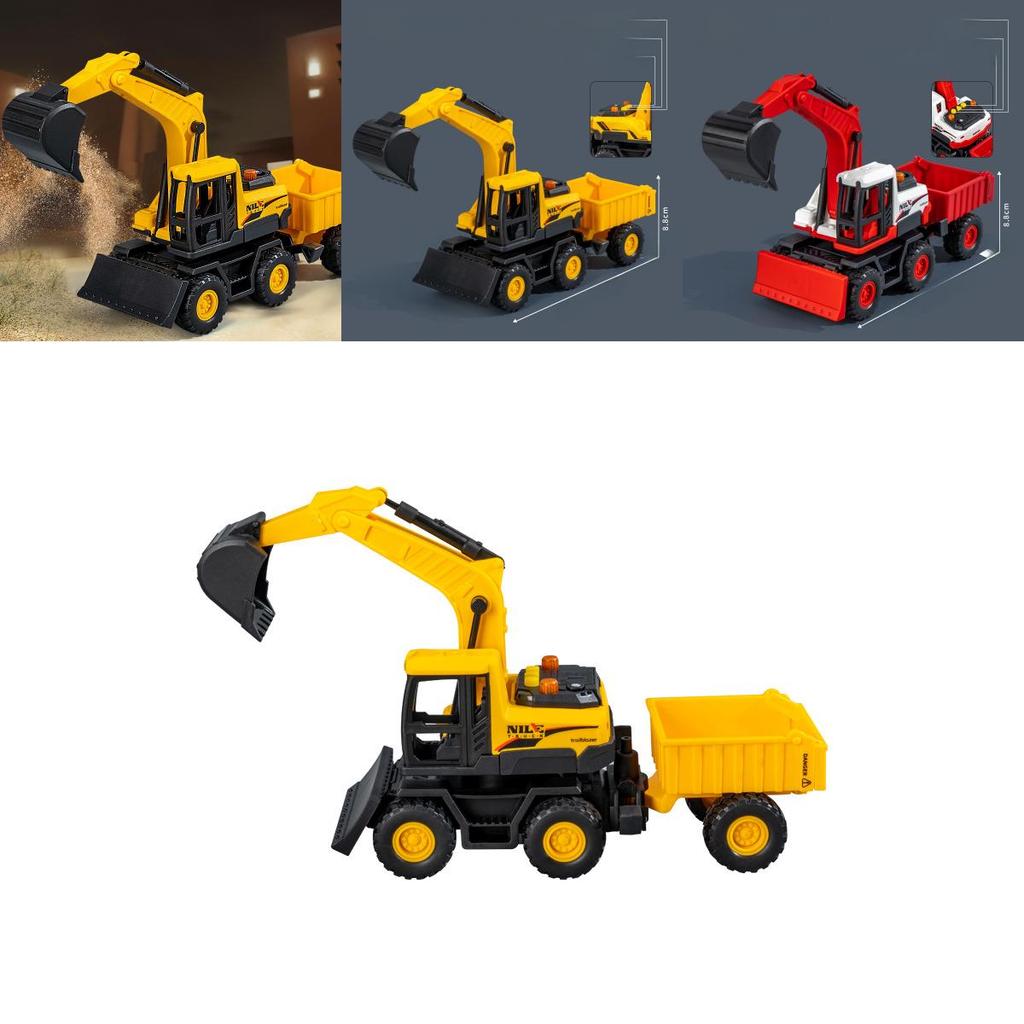 Inertia Construction Vehicle Toy With Lights For Toddlers 23 Years Old