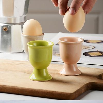 Ceramic Egg Cup Holders Candy Color Creative Serving Cups For Kitchen Egg Holder Cup Breakfast Banquet Eggs Supplies ARI