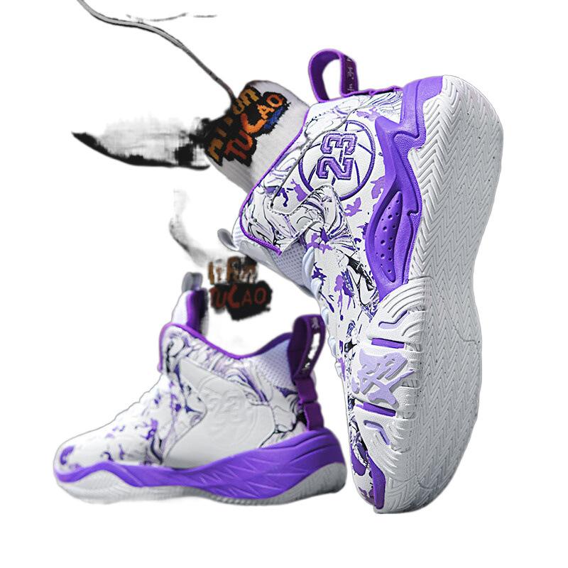 High-top basketball shoes men's autumn new cushioning teen primary and secondary school students combat boots men's sports shoes casual sports shoes