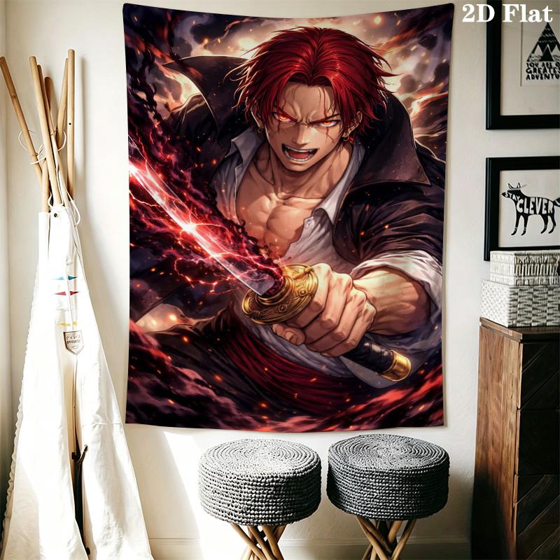 One Piece Sabo Fire Power Tapestry Flame Starry Background Anime Wall Hanging Backdrop for Bedroom Dorm Decor