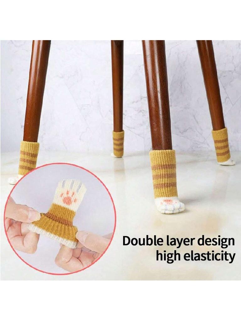 4-piece Set of Chair Leg Covers, Hardwood Floor Chair Leg Covers, Anti Cat Claw Chair Leg Covers, Floor Protection.