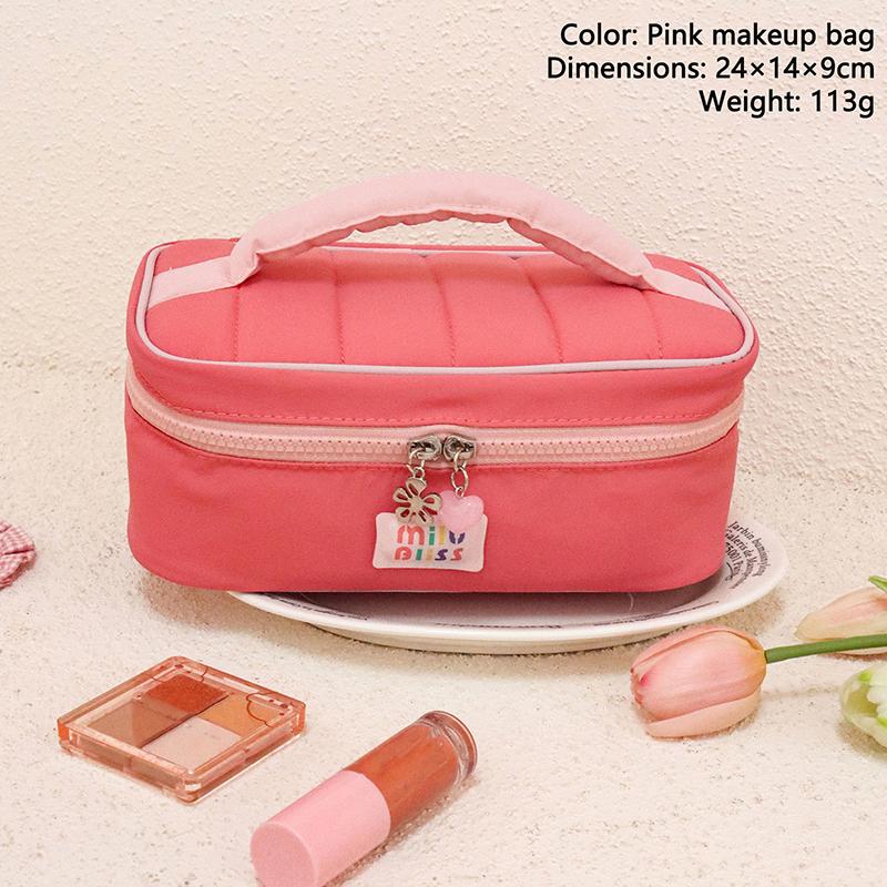 Ins Style Cosmetic Bag Large Capacity Travel Cosmetic Bag Portable Wash Bag Girl Series Contrast Color Storage Bag