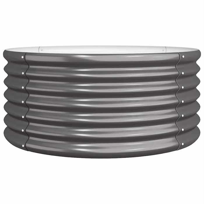 Jardinière - Maison Exclusive - Acier galvanisé - Ø80 x H36 cm - Anthracite