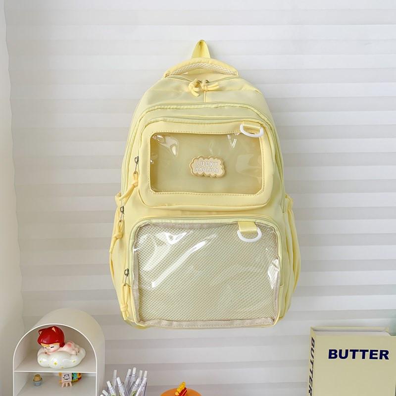 

Pvc School Backpack For College Students With Breathable Design And Large Capacity жёлтый