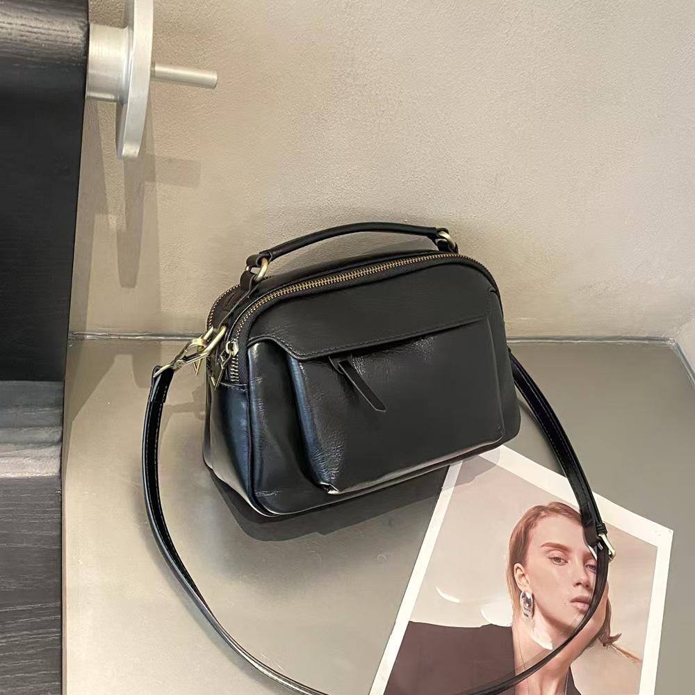 

Женская сумка из натуральной кожи Модная сумка-яблоко Модная сумка через плечо One Size